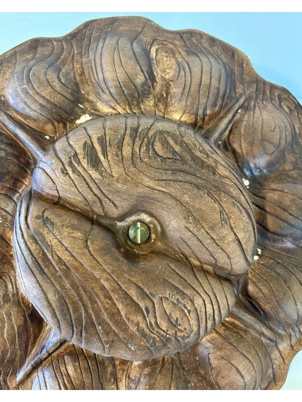 Treasure Craft Ceramic Deviled Egg Relish Tray Green Drip Faux Wood